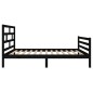 vidaXL Massivholzbett Schwarz Kiefer 90x200 cm vidaXL Massivholzbett Schwarz Kiefer 90x200 cm