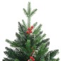 vidaXL Künstlicher Weihnachtsbaum Klappbar mit Roten Beeren 120 cm vidaXL Künstlicher Weihnachtsbaum Klappbar mit Roten Beeren 120 cm