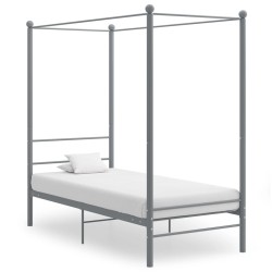 vidaXL Himmelbett Grau Metall 100x200 cm