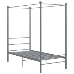vidaXL Himmelbett Grau Metall 100x200 cm