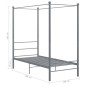 vidaXL Himmelbett Grau Metall 100x200 cm vidaXL Himmelbett Grau Metall 100x200 cm