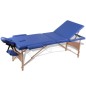 Massagetisch mit Holzrahmen, faltbar 3 Zonen Blau Massagetisch mit Holzrahmen, faltbar 3 Zonen Blau