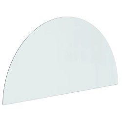 vidaXL Funkenschutzplatte Glas Halbrund 1000x500 mm
