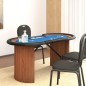 vidaXL Pokertisch 10 Spieler mit Chipablage Blau 160x80x75 cm vidaXL Pokertisch 10 Spieler mit Chipablage Blau 160x80x75 cm