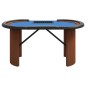 vidaXL Pokertisch 10 Spieler mit Chipablage Blau 160x80x75 cm vidaXL Pokertisch 10 Spieler mit Chipablage Blau 160x80x75 cm