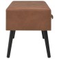 Bank mit Schubladen 80 cm Dunkelbraun Kunstleder Bank mit Schubladen 80 cm Dunkelbraun Kunstleder