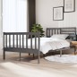 vidaXL Massivholzbett Grau 120x190 cm vidaXL Massivholzbett Grau 120x190 cm