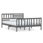 vidaXL Massivholzbett Grau 120x190 cm vidaXL Massivholzbett Grau 120x190 cm