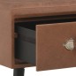 Bank mit Schubladen 80 cm Dunkelbraun Kunstleder Bank mit Schubladen 80 cm Dunkelbraun Kunstleder