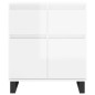 vidaXL Sideboard Hochglanz-Weiß 60x35x70 cm Holzwerkstoff vidaXL Sideboard Hochglanz-Weiß 60x35x70 cm Holzwerkstoff