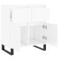 vidaXL Sideboard Hochglanz-Weiß 60x35x70 cm Holzwerkstoff vidaXL Sideboard Hochglanz-Weiß 60x35x70 cm Holzwerkstoff