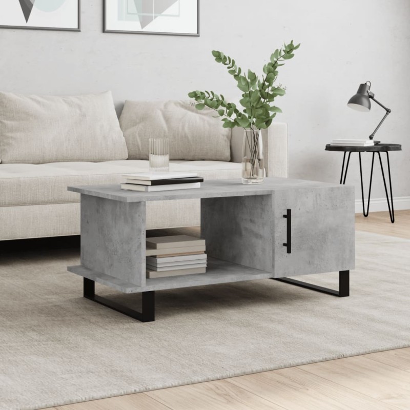 vidaXL Couchtisch Betongrau 90x50x40 cm Holzwerkstoff vidaXL Couchtisch Betongrau 90x50x40 cm Holzwerkstoff