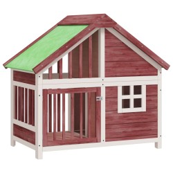 vidaXL Hundehütte Mokka 96x60,5x87 cm Massivholz Kiefer