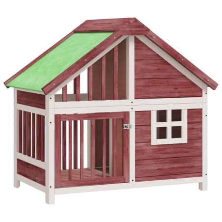 vidaXL Hundehütte Mokka 96x60,5x87 cm Massivholz Kiefer