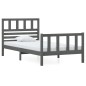 vidaXL Massivholzbett Grau 90x200 cm vidaXL Massivholzbett Grau 90x200 cm