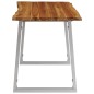vidaXL Esstisch 120×65×75 cm Akazie Massivholz und Edelstahl vidaXL Esstisch 120×65×75 cm Akazie Massivholz und Edelstahl