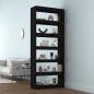 vidaXL Bücherregal/Raumteiler Schwarz 80x30x199 cm Massivholz Kiefer vidaXL Bücherregal/Raumteiler Schwarz 80x30x199 cm Massivholz Kiefer