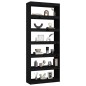 vidaXL Bücherregal/Raumteiler Schwarz 80x30x199 cm Massivholz Kiefer vidaXL Bücherregal/Raumteiler Schwarz 80x30x199 cm Massivholz Kiefer