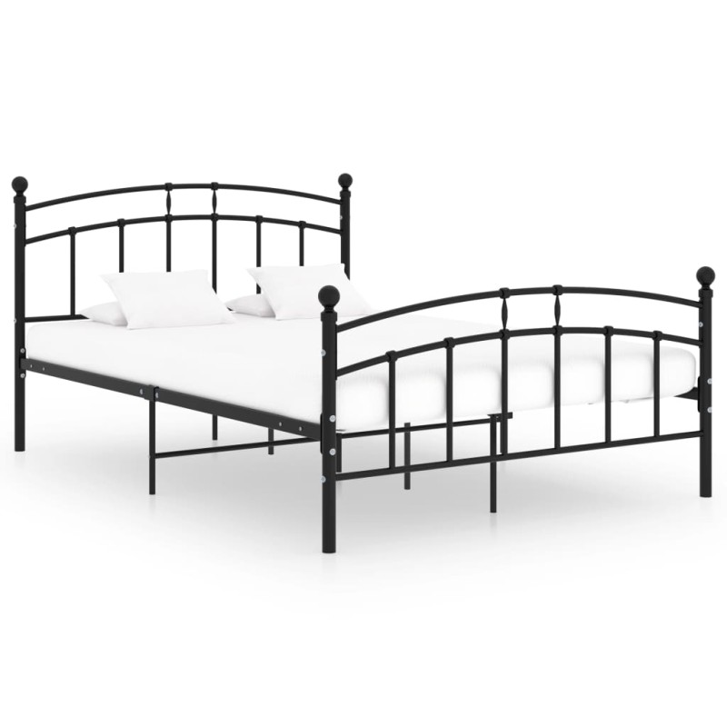 vidaXL Bettgestell Schwarz Metall 200x200 cm vidaXL Bettgestell Schwarz Metall 200x200 cm