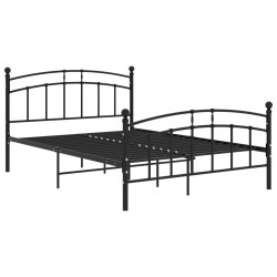 vidaXL Bettgestell Schwarz Metall 200x200 cm