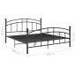 vidaXL Bettgestell Schwarz Metall 200x200 cm vidaXL Bettgestell Schwarz Metall 200x200 cm