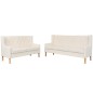 2-tlg. Sofa-Set Stoff Cremeweiß 2-tlg. Sofa-Set Stoff Cremeweiß