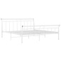 vidaXL Bettgestell Weiß Metall 160x200 cm vidaXL Bettgestell Weiß Metall 160x200 cm