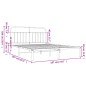 vidaXL Bettgestell mit Kopfteil Metall Schwarz 180x200 cm vidaXL Bettgestell mit Kopfteil Metall Schwarz 180x200 cm