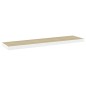 vidaXL Schweberegale 4 Stk. Eiche und Weiß 120x23,5x3,8 cm MDF vidaXL Schweberegale 4 Stk. Eiche und Weiß 120x23,5x3,8 cm MDF