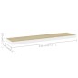 vidaXL Schweberegale 4 Stk. Eiche und Weiß 120x23,5x3,8 cm MDF vidaXL Schweberegale 4 Stk. Eiche und Weiß 120x23,5x3,8 cm MDF