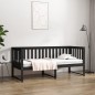 vidaXL Tagesbett Schwarz 75x190 cm Massivholz Kiefer vidaXL Tagesbett Schwarz 75x190 cm Massivholz Kiefer