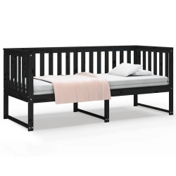 vidaXL Tagesbett Schwarz 75x190 cm Massivholz Kiefer