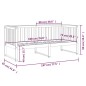 vidaXL Tagesbett Schwarz 75x190 cm Massivholz Kiefer vidaXL Tagesbett Schwarz 75x190 cm Massivholz Kiefer