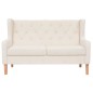 2-tlg. Sofa-Set Stoff Cremeweiß 2-tlg. Sofa-Set Stoff Cremeweiß