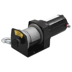 vidaXL Elektrische Seilwinde + Montageplatte Rollenführung 1360 kg 12V