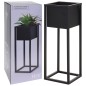 H&S Collection Blumentopf mit Ständer Metall Schwarz 60 cm H&S Collection Blumentopf mit Ständer Metall Schwarz 60 cm