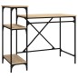 vidaXL Schreibtisch mit Regal Sonoma-Eiche 105x50x90 cm Holzwerkstoff vidaXL Schreibtisch mit Regal Sonoma-Eiche 105x50x90 cm Holzwerkstoff