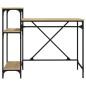 vidaXL Schreibtisch mit Regal Sonoma-Eiche 105x50x90 cm Holzwerkstoff vidaXL Schreibtisch mit Regal Sonoma-Eiche 105x50x90 cm Holzwerkstoff