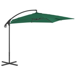 vidaXL Ampelschirm mit Stahlmast 250×250 cm Grün