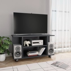 vidaXL TV-Schrank mit Rollen Grau 80x40x40 cm Holzwerkstoff