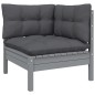 vidaXL 8-tlg. Garten-Lounge-Set mit Kissen Grau Massivholz Kiefer vidaXL 8-tlg. Garten-Lounge-Set mit Kissen Grau Massivholz Kiefer