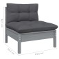 vidaXL 8-tlg. Garten-Lounge-Set mit Kissen Grau Massivholz Kiefer vidaXL 8-tlg. Garten-Lounge-Set mit Kissen Grau Massivholz Kiefer