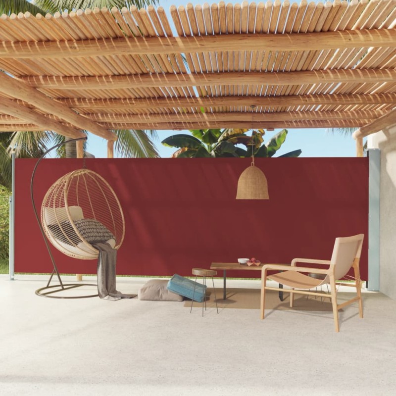 vidaXL Seitenmarkise Ausziehbar 180x600 cm Rot vidaXL Seitenmarkise Ausziehbar 180x600 cm Rot