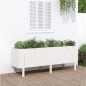 vidaXL Hochbeet Weiß 160x50x57 cm Massivholz Kiefer vidaXL Hochbeet Weiß 160x50x57 cm Massivholz Kiefer