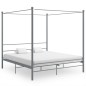 vidaXL Himmelbett Grau Metall 180x200 cm vidaXL Himmelbett Grau Metall 180x200 cm