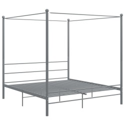 vidaXL Himmelbett Grau Metall 180x200 cm 
