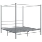 vidaXL Himmelbett Grau Metall 180x200 cm vidaXL Himmelbett Grau Metall 180x200 cm