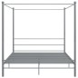 vidaXL Himmelbett Grau Metall 180x200 cm vidaXL Himmelbett Grau Metall 180x200 cm