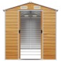 vidaXL Gerätehaus Hellbraun 191x300x198 cm Verzinkter Stahl vidaXL Gerätehaus Hellbraun 191x300x198 cm Verzinkter Stahl