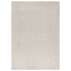 vidaXL Teppich Shaggy Hochflor Creme 120x170 cm